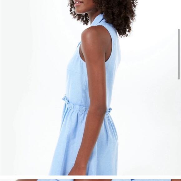 Tuckernuck Oxford Blue Sleeveless Royal Shirt Dress Medium - Picture 5 of 9